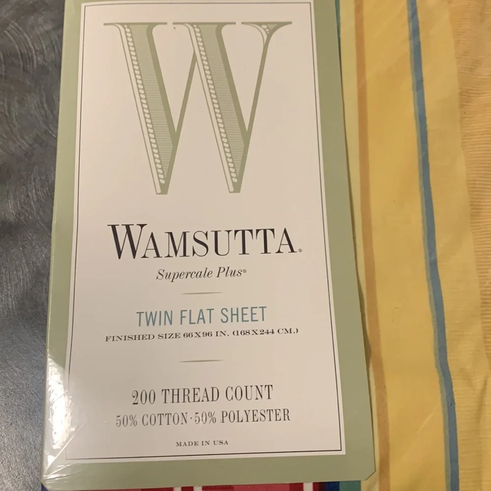 WAMSUTTA SUPERCALE PLUS TWIN FLAT SHEET